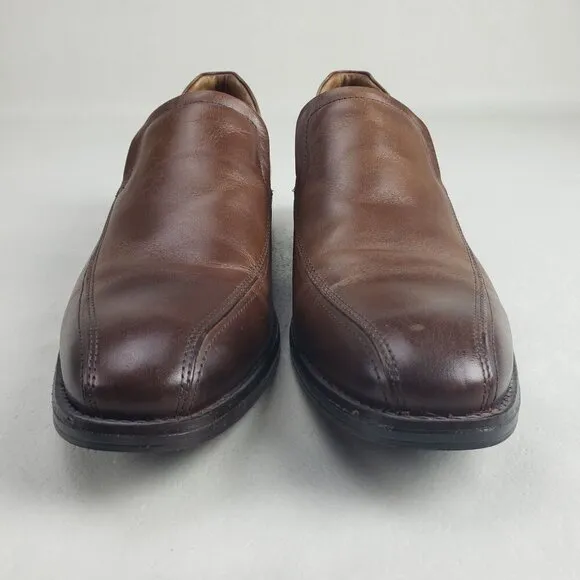 Johnston Murphy Lewis Venetian Loafer Mens 12 Brown Slip On Leather Dress Shoe