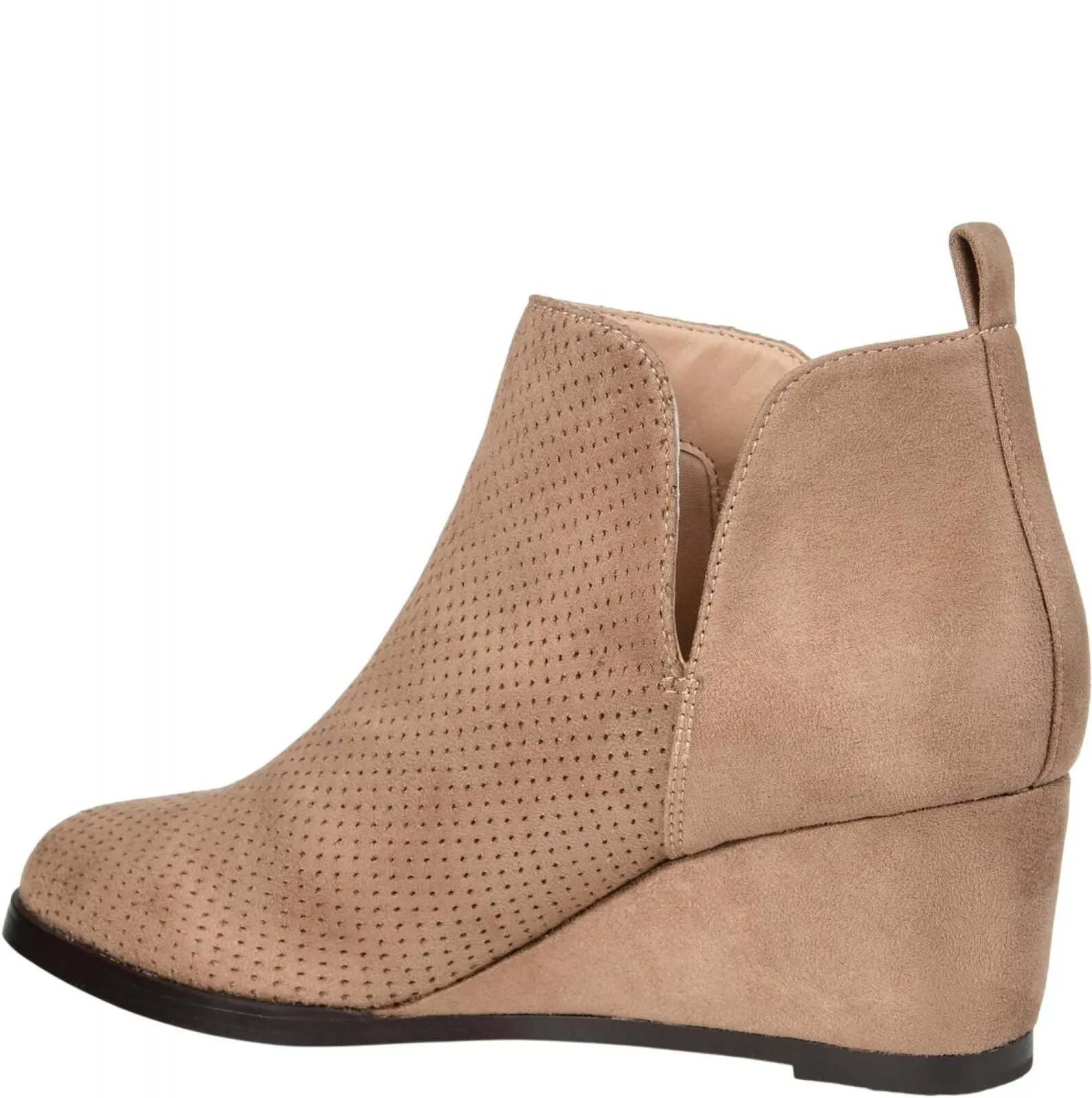 Journee Collection Womens Mylee Slip On Bootie MYLEE-BOOTIE Taupe Brown 7.5M