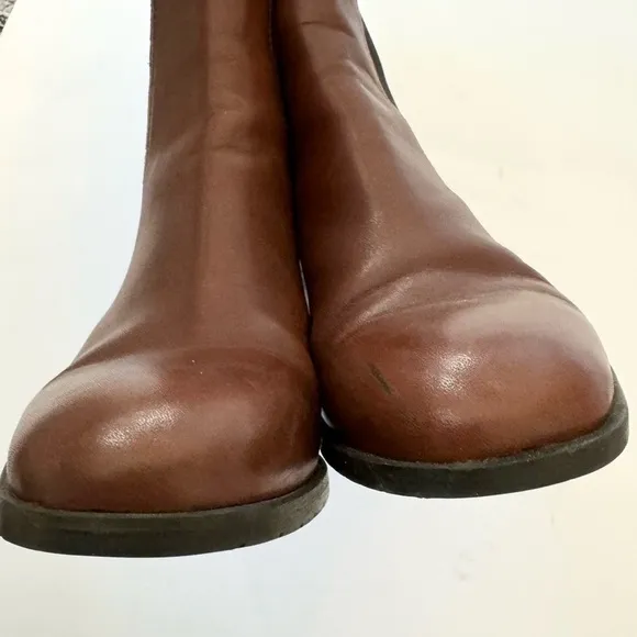 Kenneth Cole Reaction Salt Chelsea Brown Leather Boot Size 6