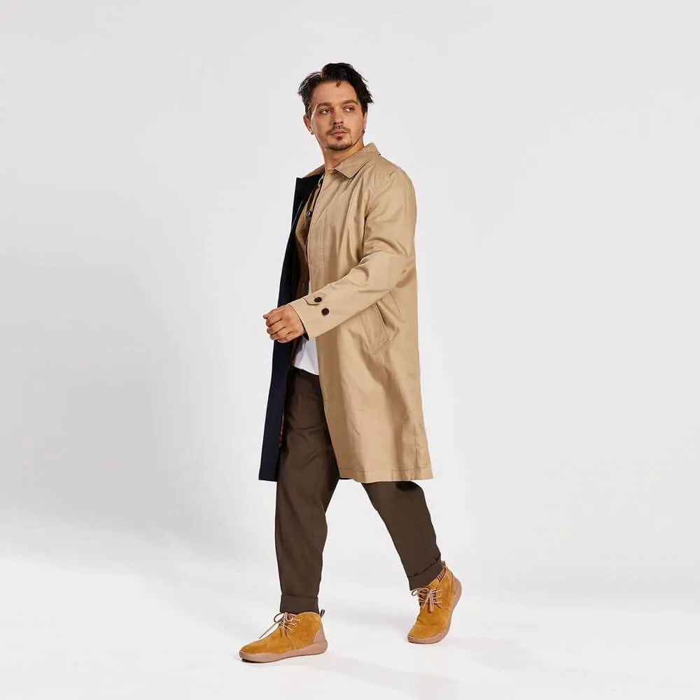 Khaki Cow Suede Lace-up Boots Bilbao Men