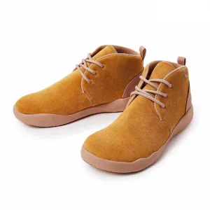 Khaki Cow Suede Lace-up Boots Bilbao Men