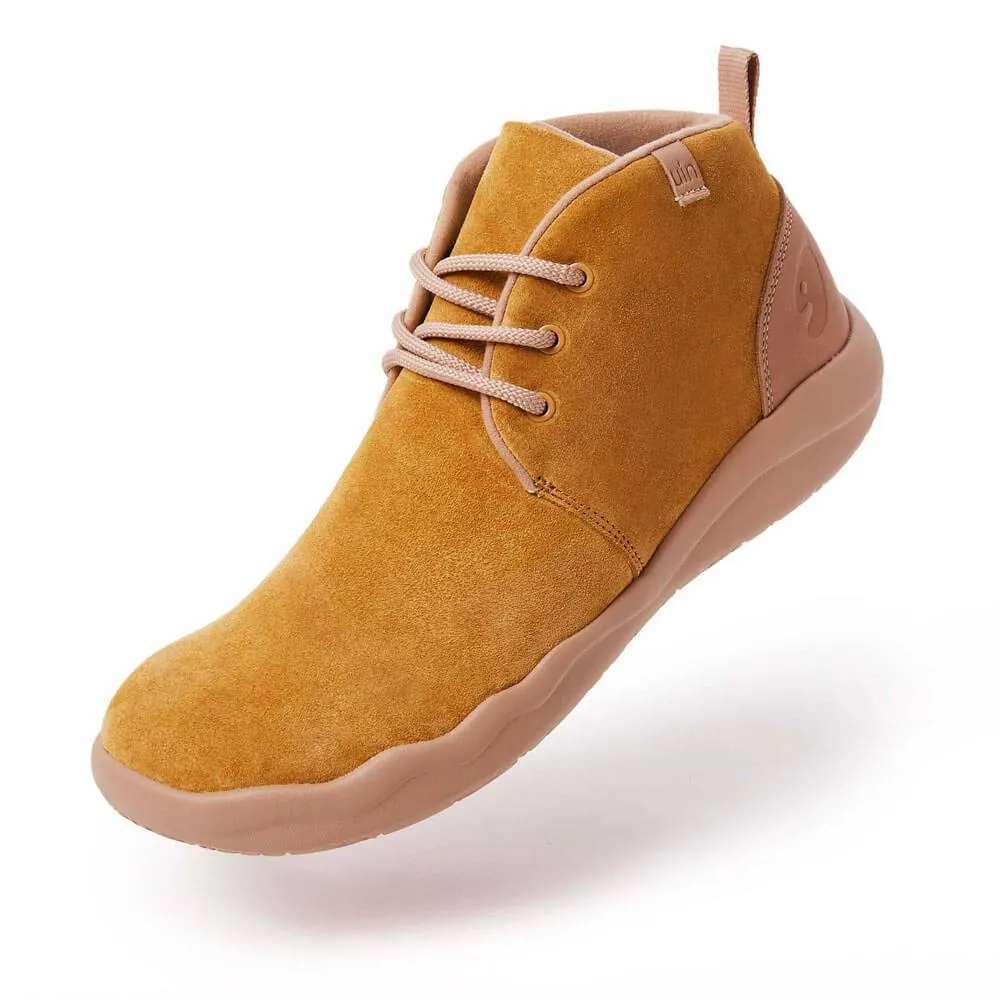 Khaki Cow Suede Lace-up Boots Bilbao Men