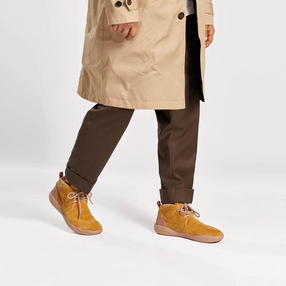 Khaki Cow Suede Lace-up Boots Bilbao Men