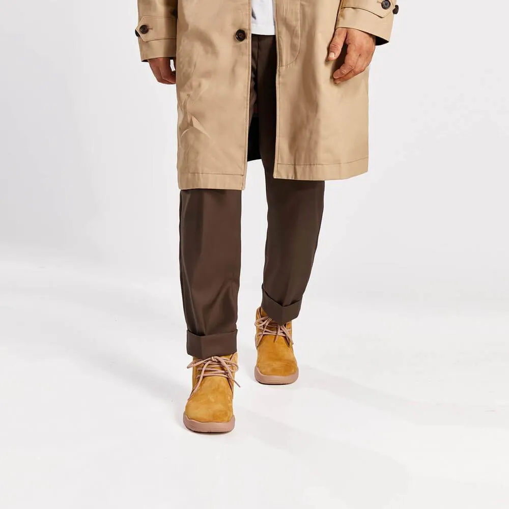 Khaki Cow Suede Lace-up Boots Bilbao Men