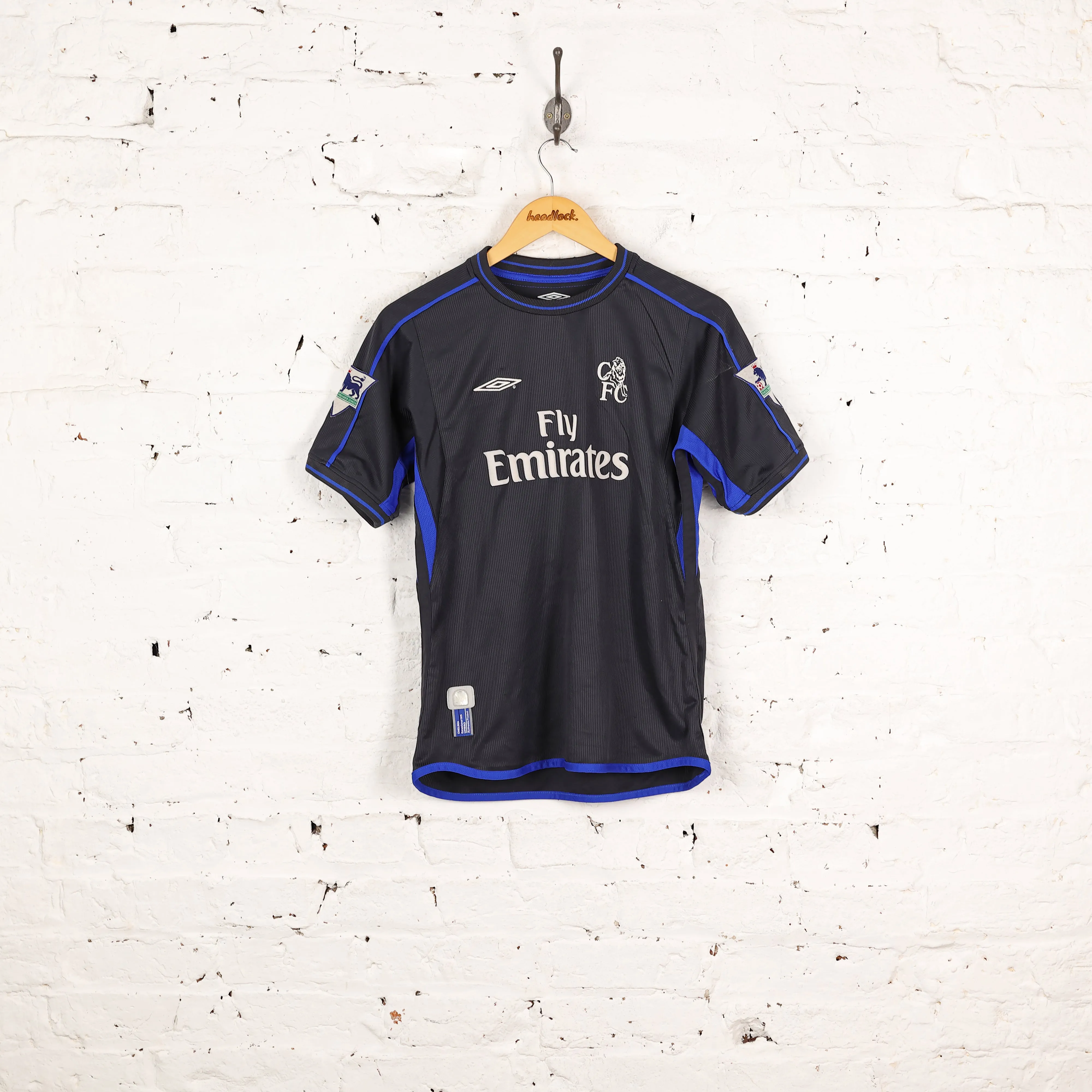 Kids Chelsea 2002 De Lucas Away Football Shirt - Black - L Boys
