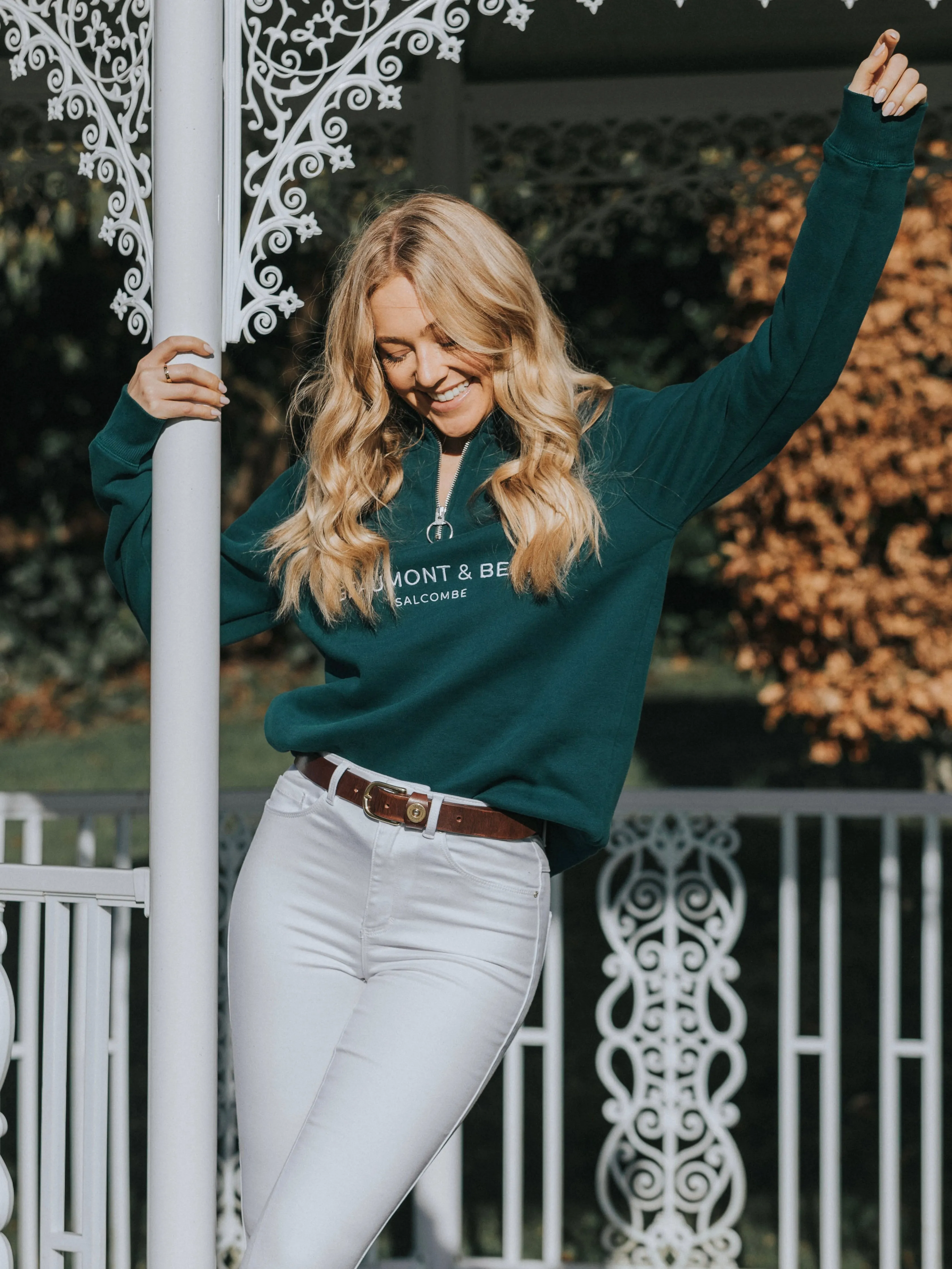 Kingswear Unisex Quarter Zip - Green