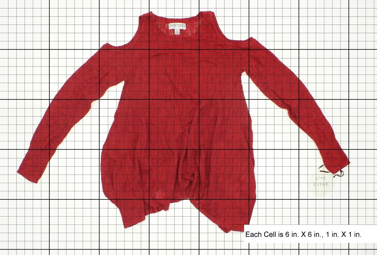 Knox Rose Women's Cold Shoulder Sharkbite Sweater