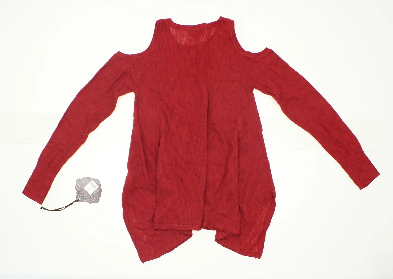 Knox Rose Women's Cold Shoulder Sharkbite Sweater