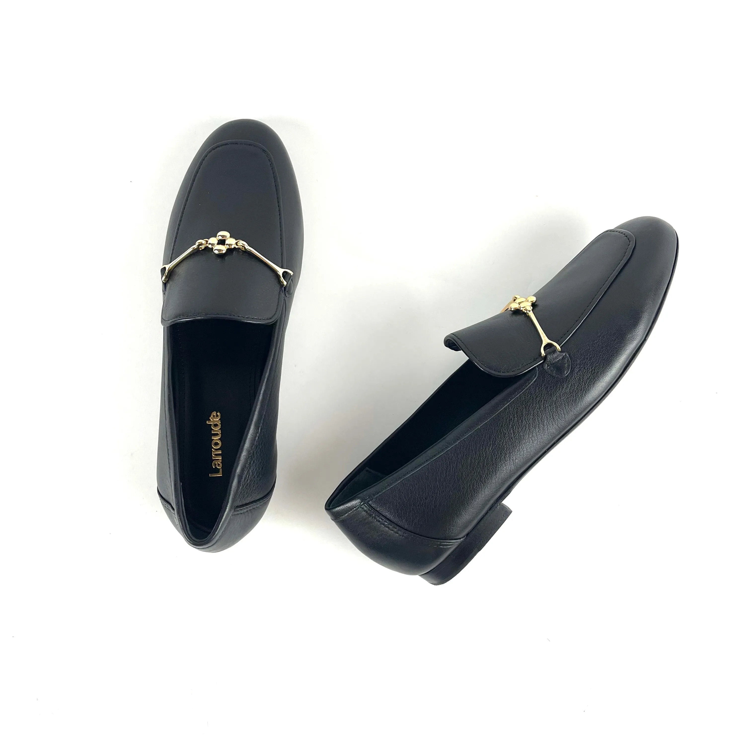 Larroude - Katherine Loafer (Black Leather)
