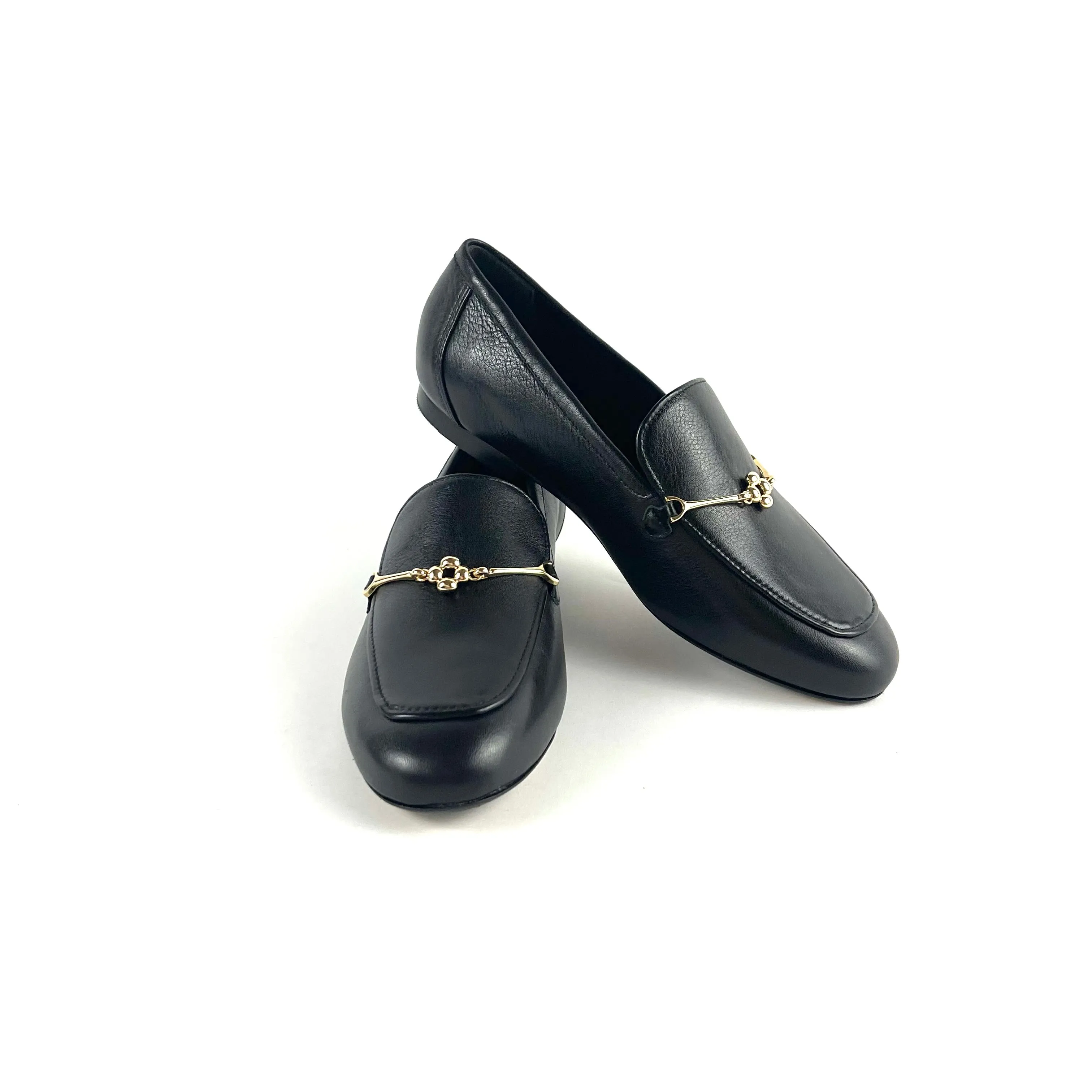 Larroude - Katherine Loafer (Black Leather)