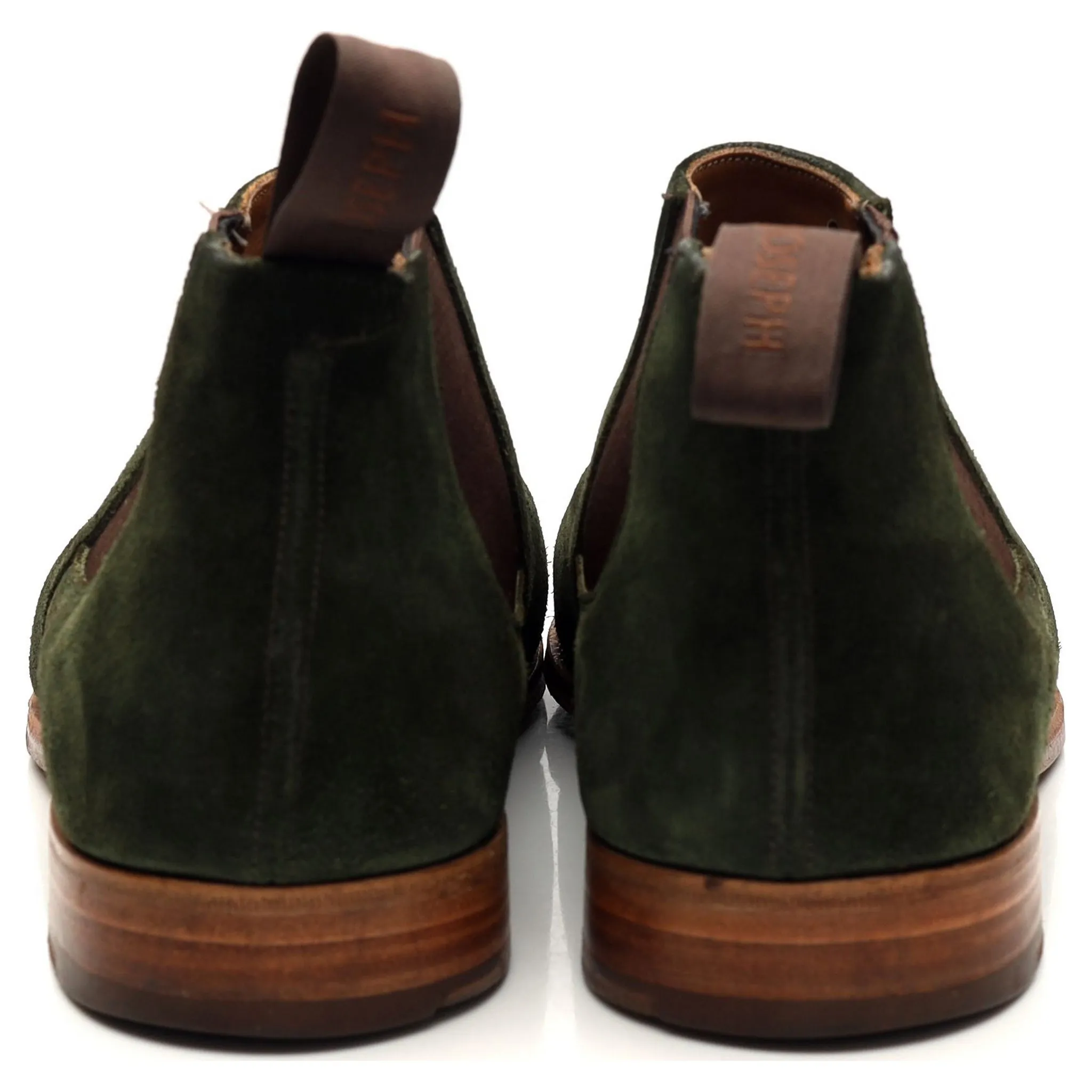 'Lennon' Green Suede Chelsea Boot UK 9 F