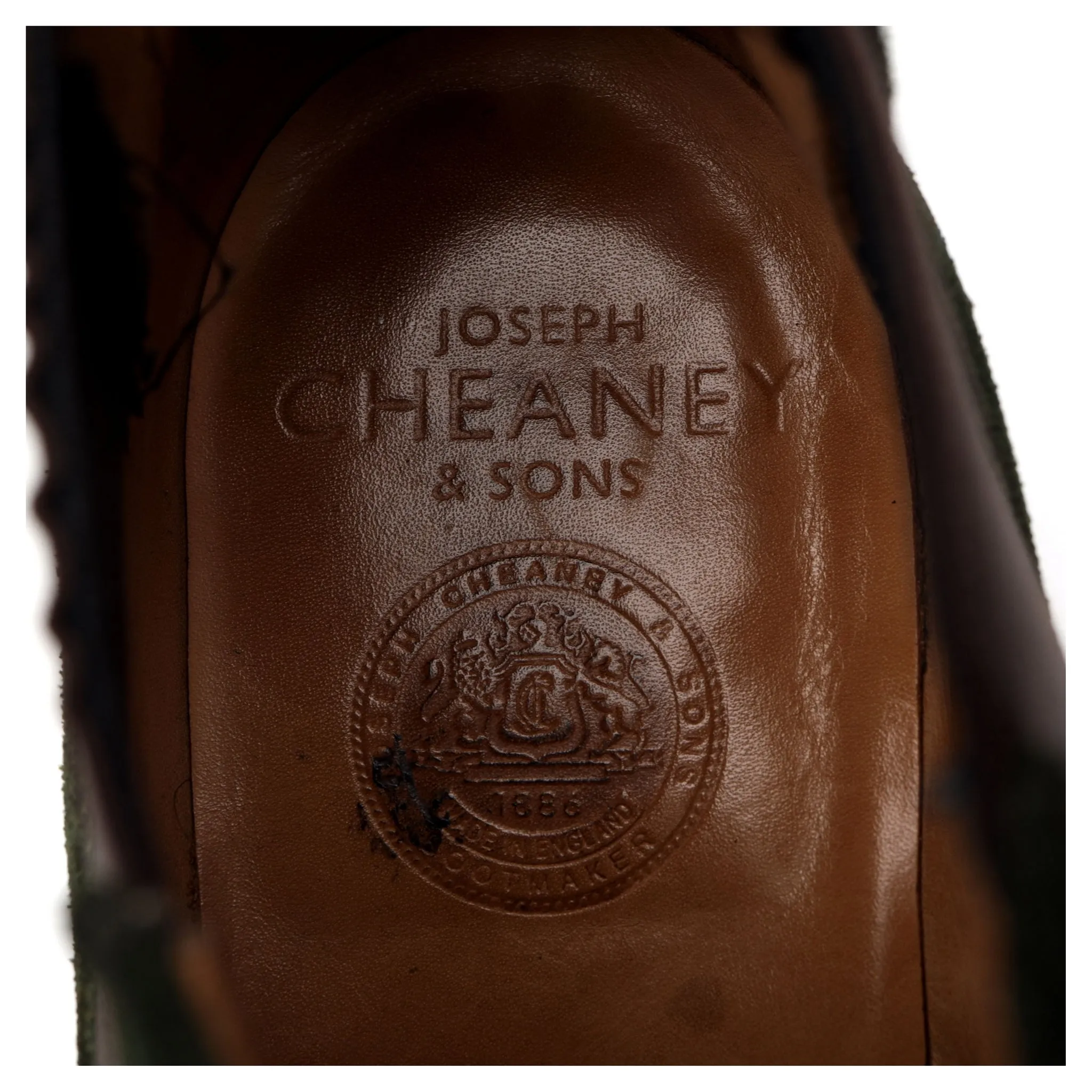 'Lennon' Green Suede Chelsea Boot UK 9 F
