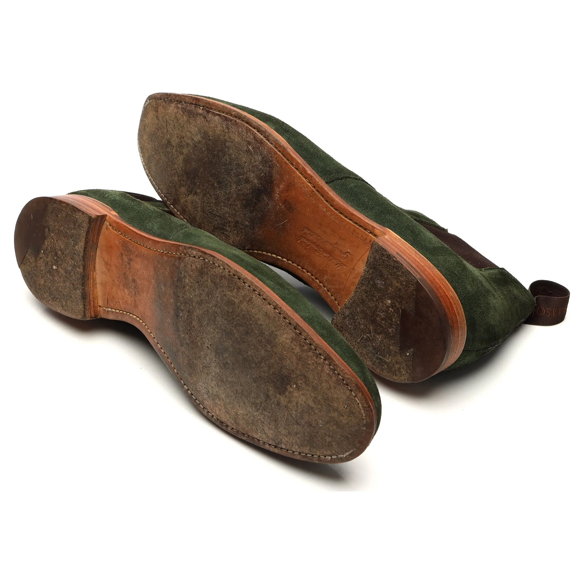 'Lennon' Green Suede Chelsea Boot UK 9 F