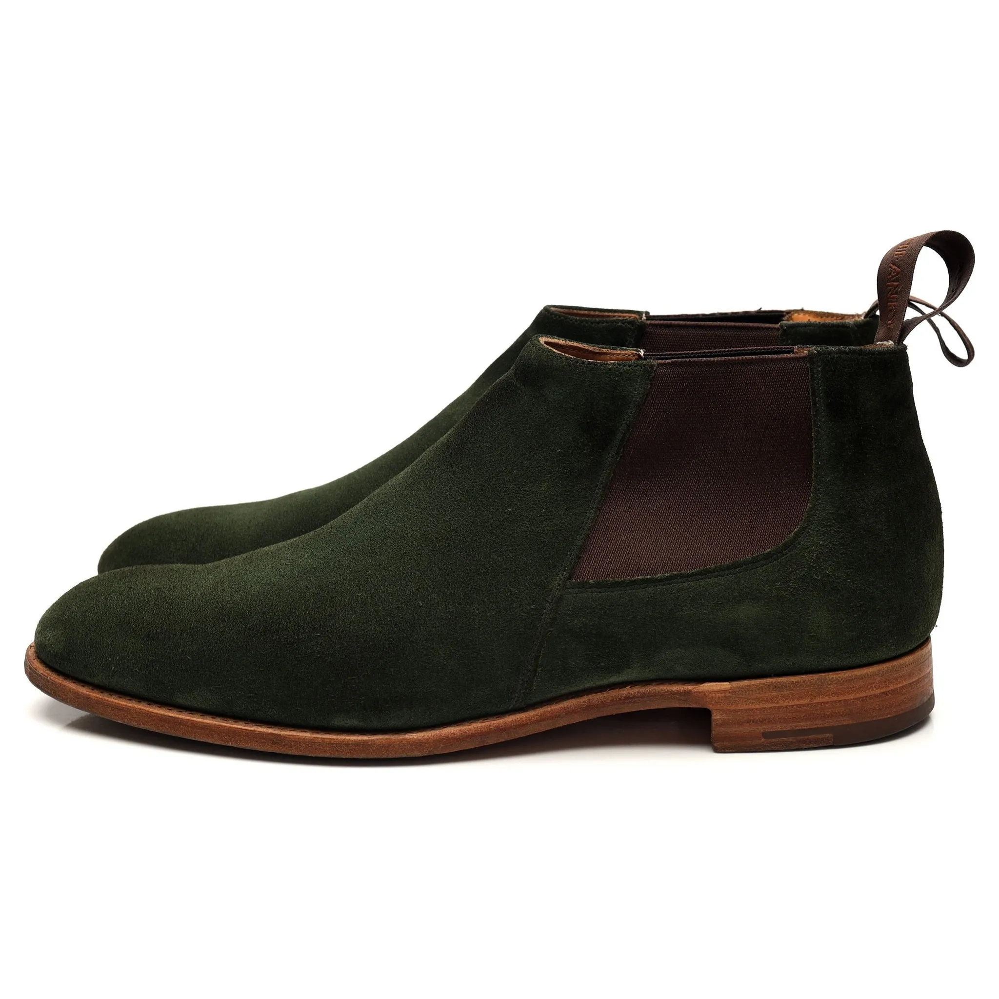 'Lennon' Green Suede Chelsea Boot UK 9 F