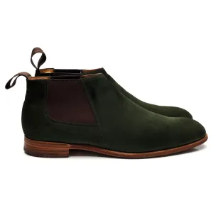 'Lennon' Green Suede Chelsea Boot UK 9 F