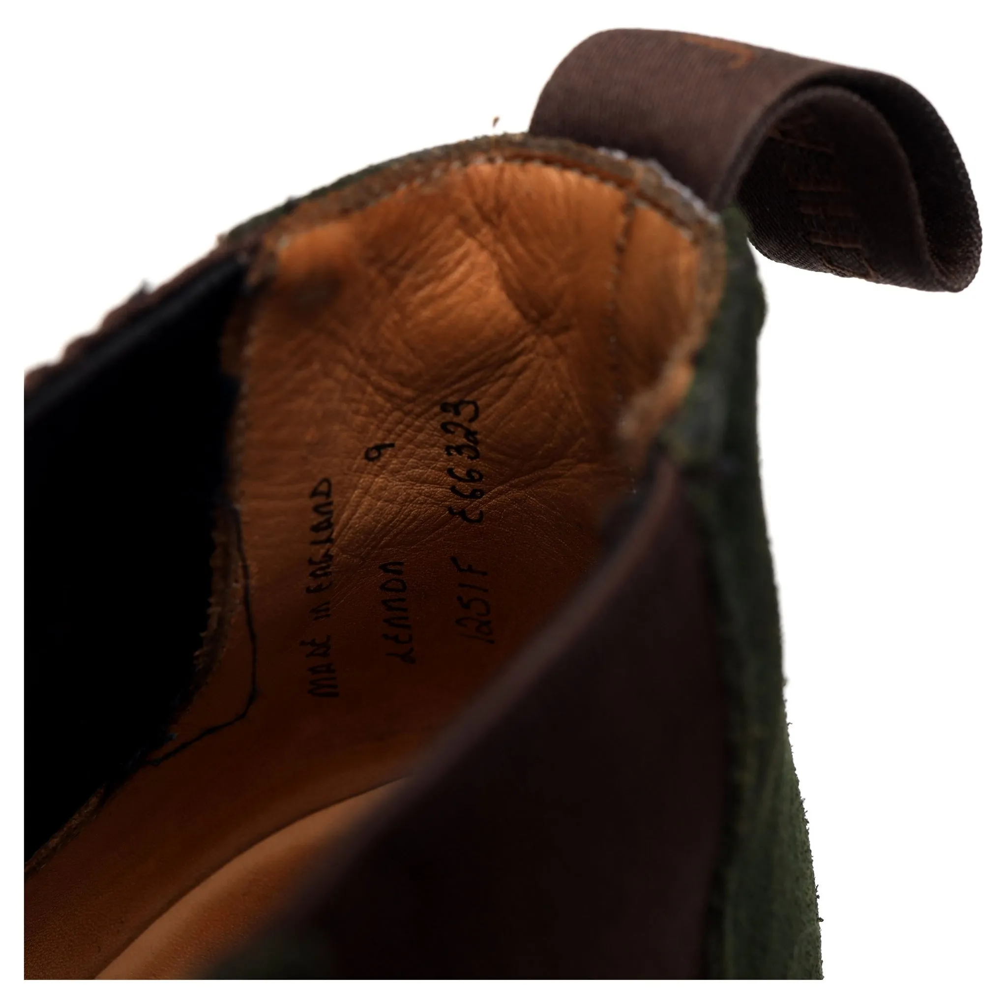 'Lennon' Green Suede Chelsea Boot UK 9 F