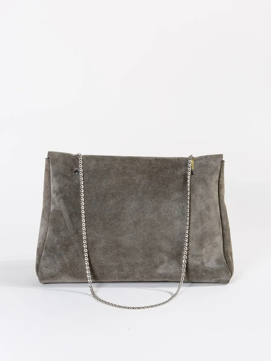 loafer clutch - dark grey