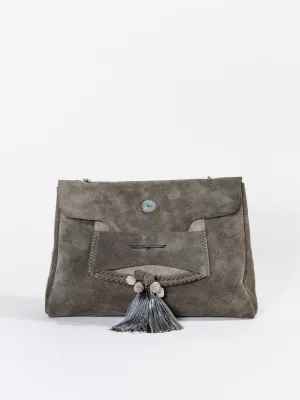 loafer clutch - dark grey