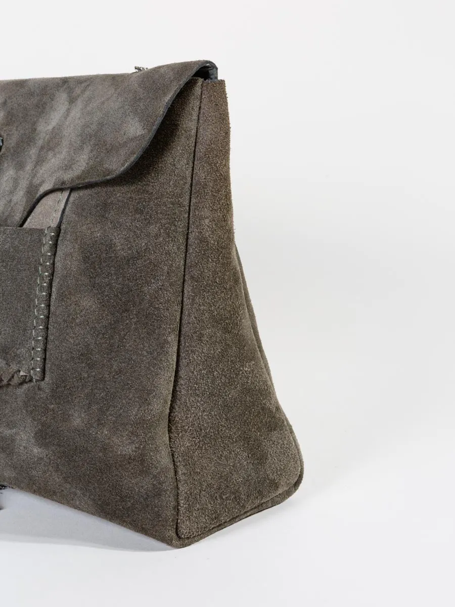 loafer clutch - dark grey