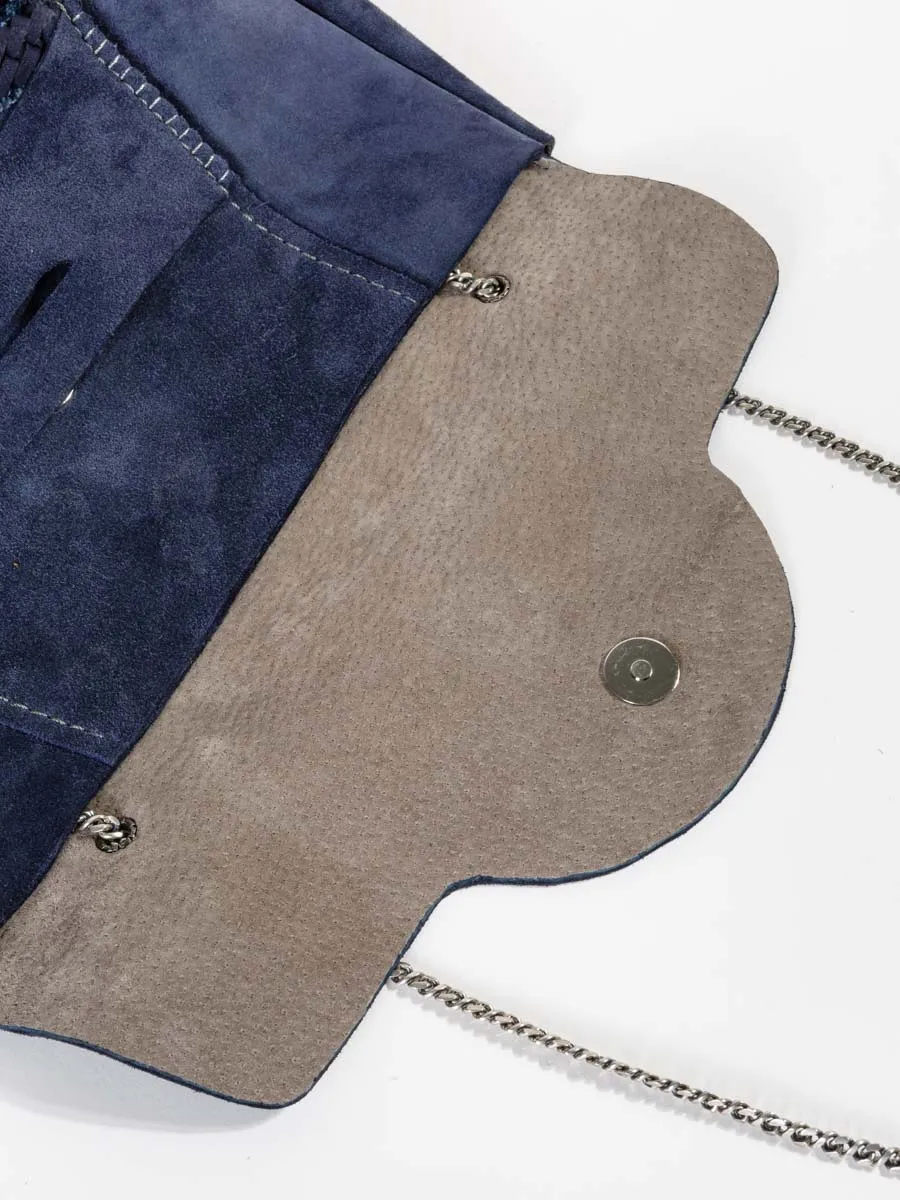 loafer clutch - navy blue