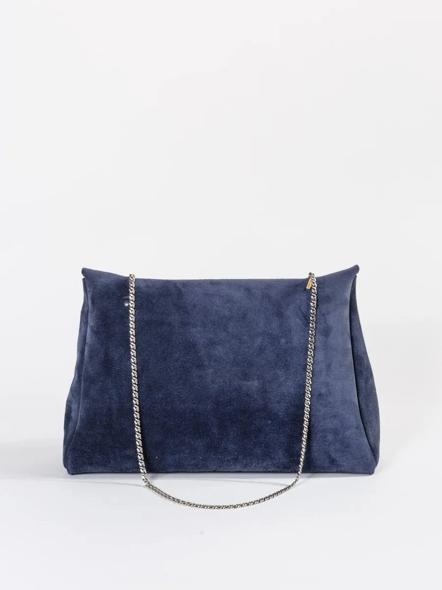 loafer clutch - navy blue