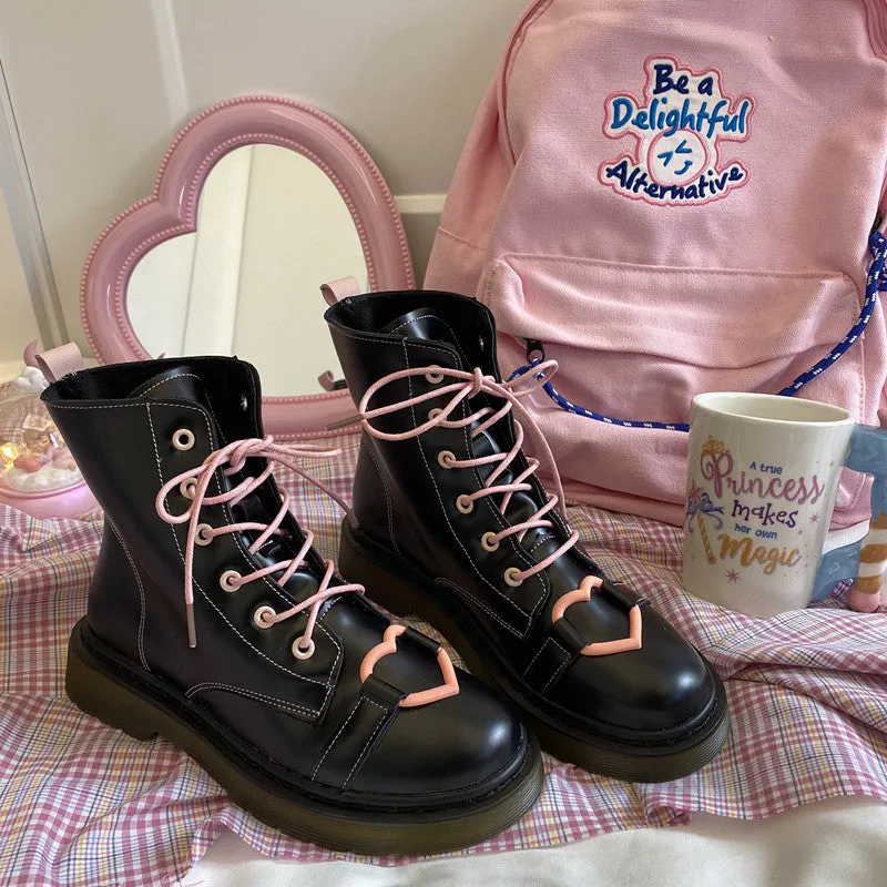 LOVE BLACK MARTIN BOOTS UB3143