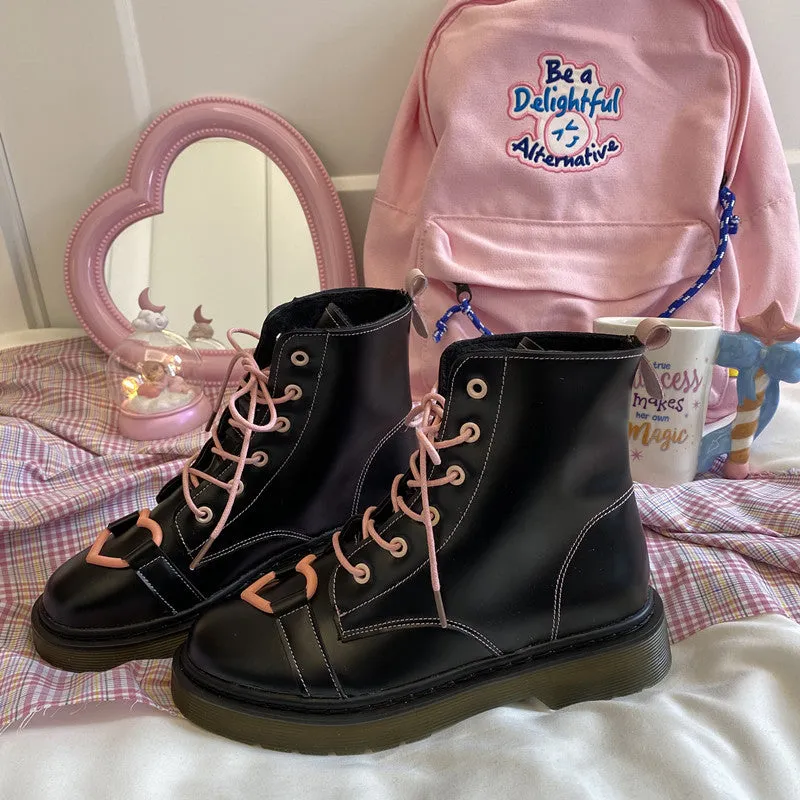LOVE BLACK MARTIN BOOTS UB3143