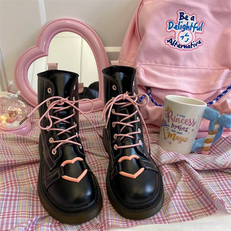 LOVE BLACK MARTIN BOOTS UB3143