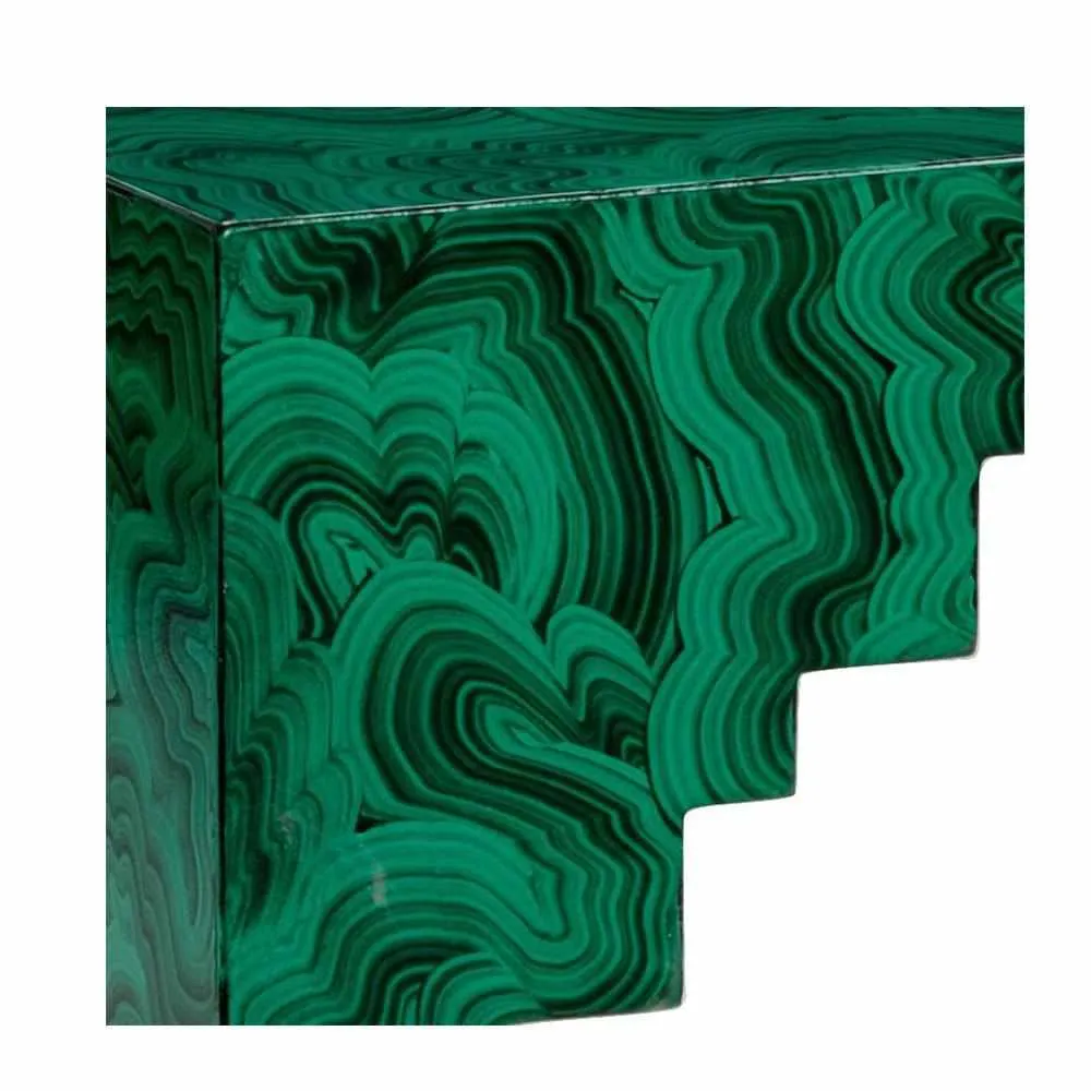 Malachite Cut Corner Side Table