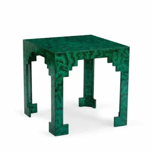 Malachite Cut Corner Side Table