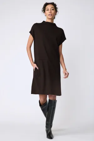 Maya Funnelneck Dress - Espresso