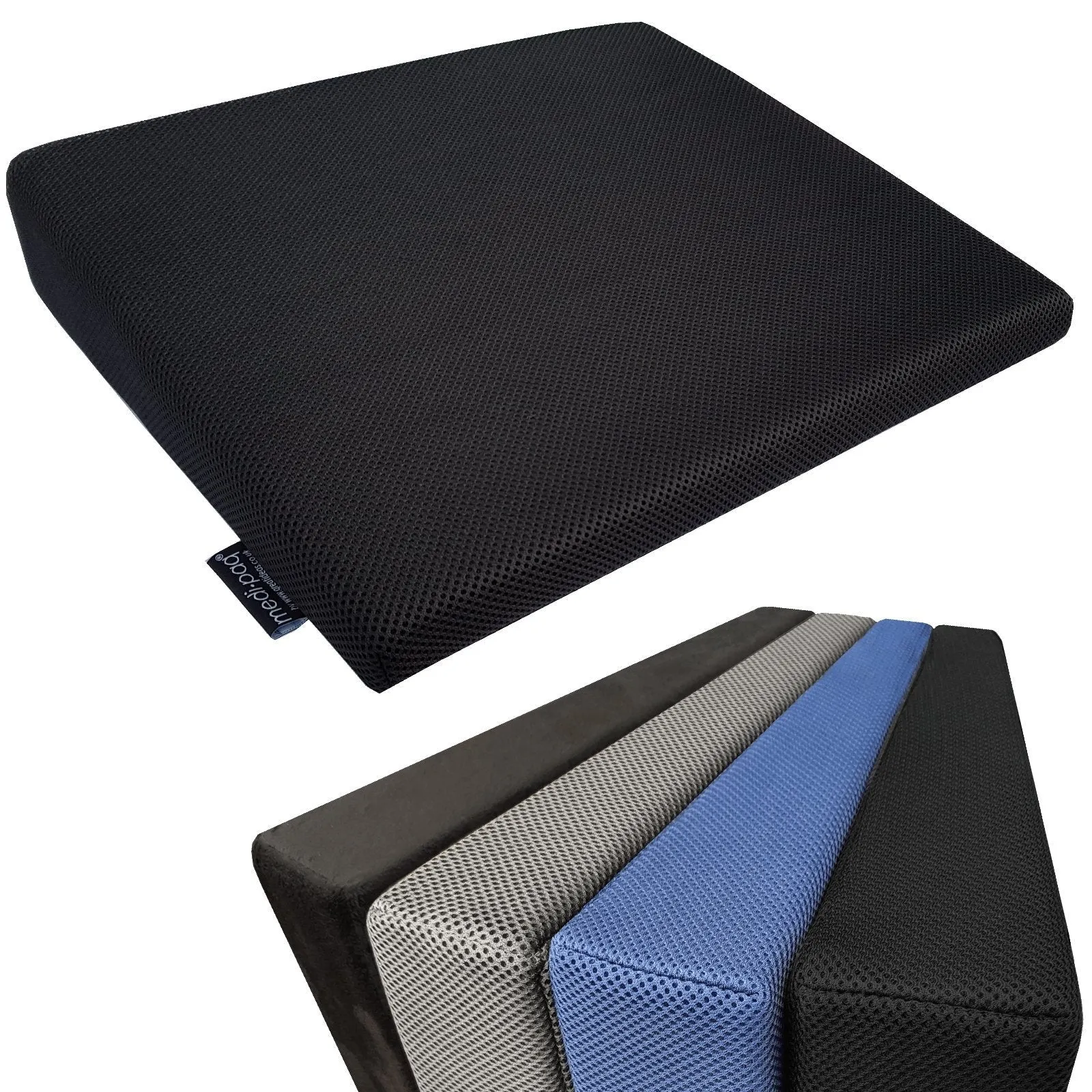 Memory Foam Wedge Cushion - Black