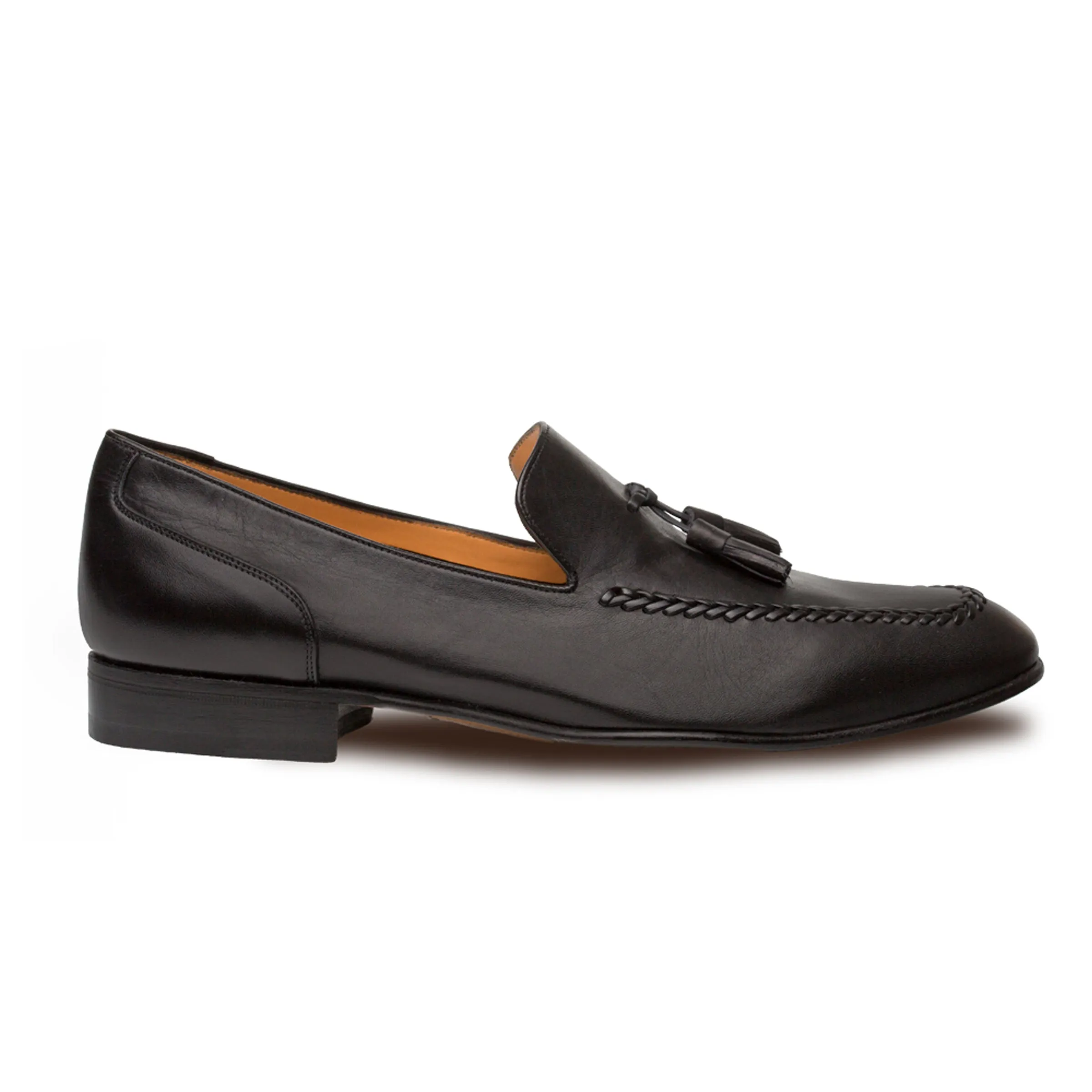 Mens Mezlan Plinio Classic Calfskin Tassel Loafer Dress Shoe in Tan