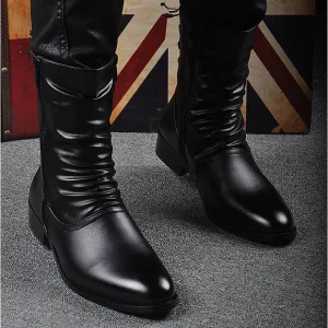 Men's Popular Genuine Italian Leather Motorcycle Boots