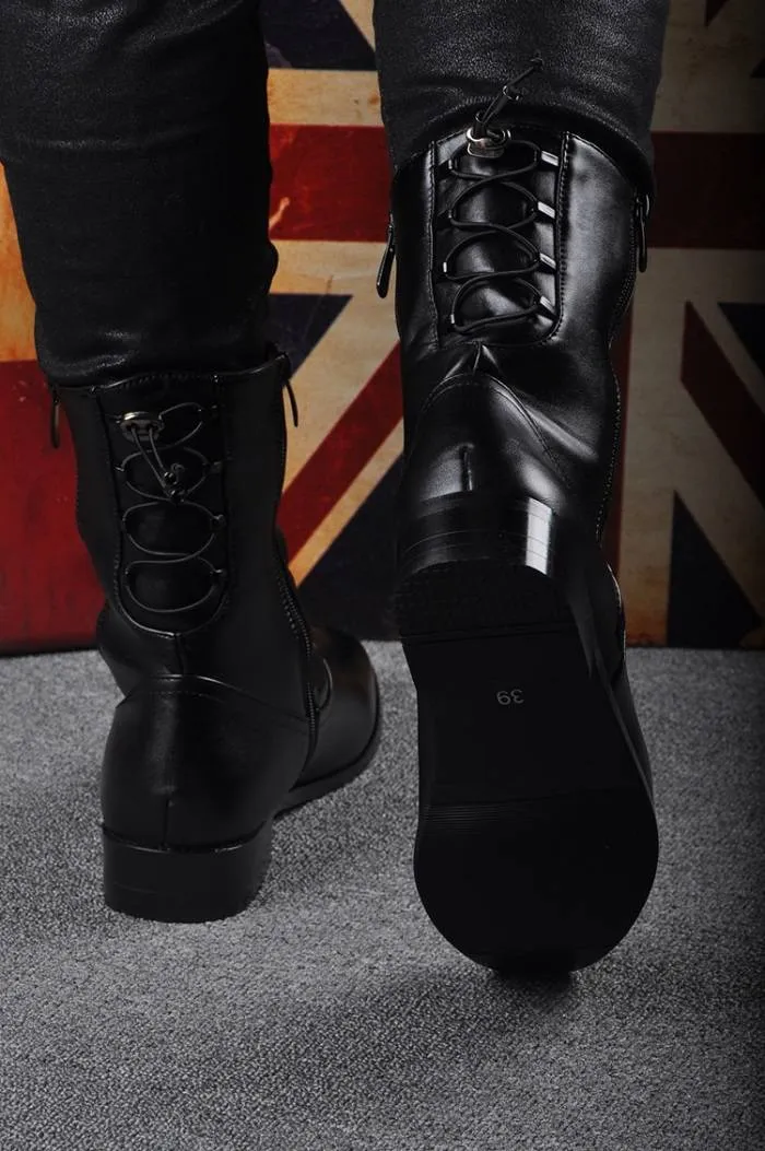 Men's Popular Genuine Italian Leather Motorcycle Boots