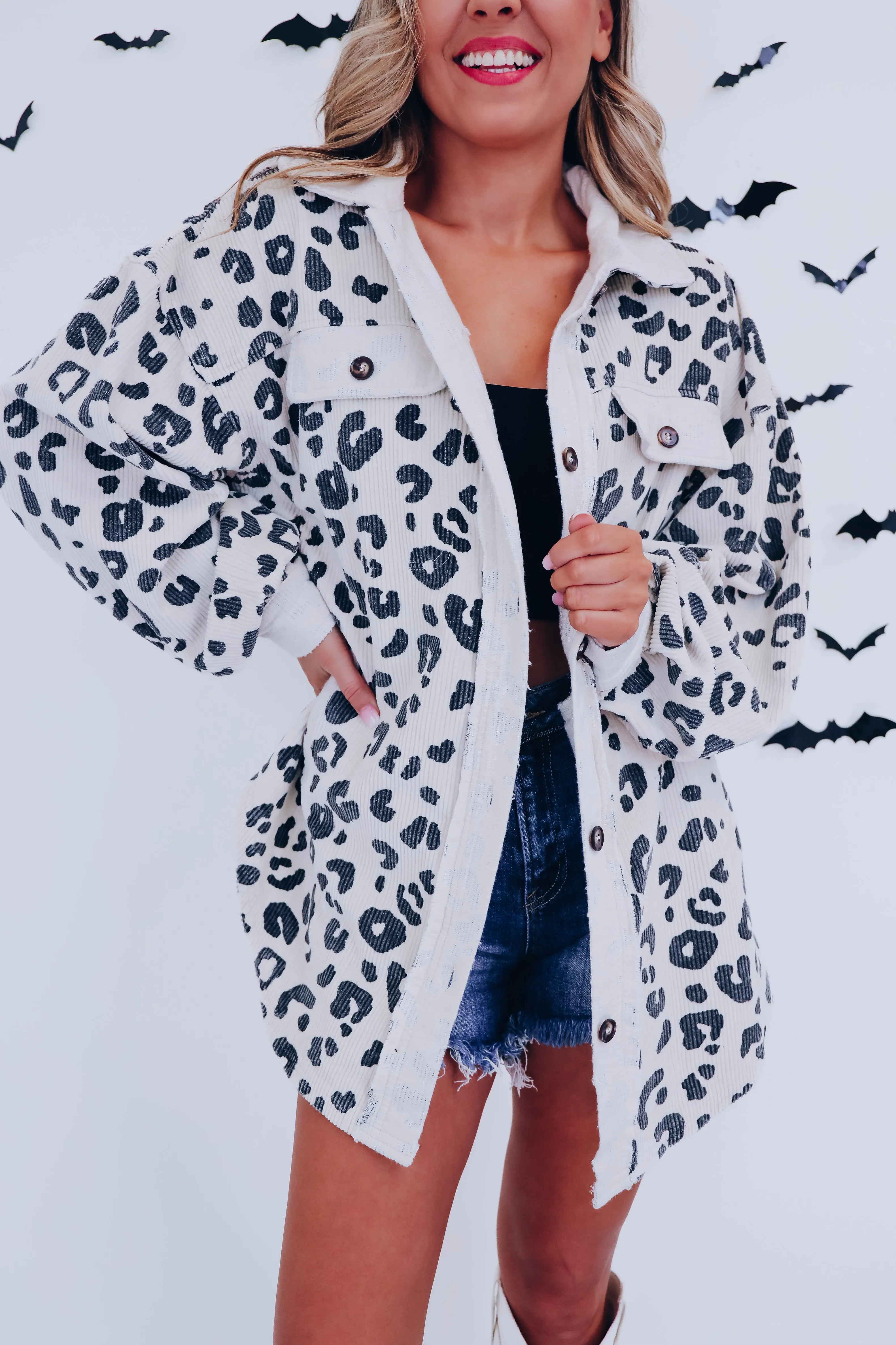 Milo Leopard Print Shacket - Oatmeal