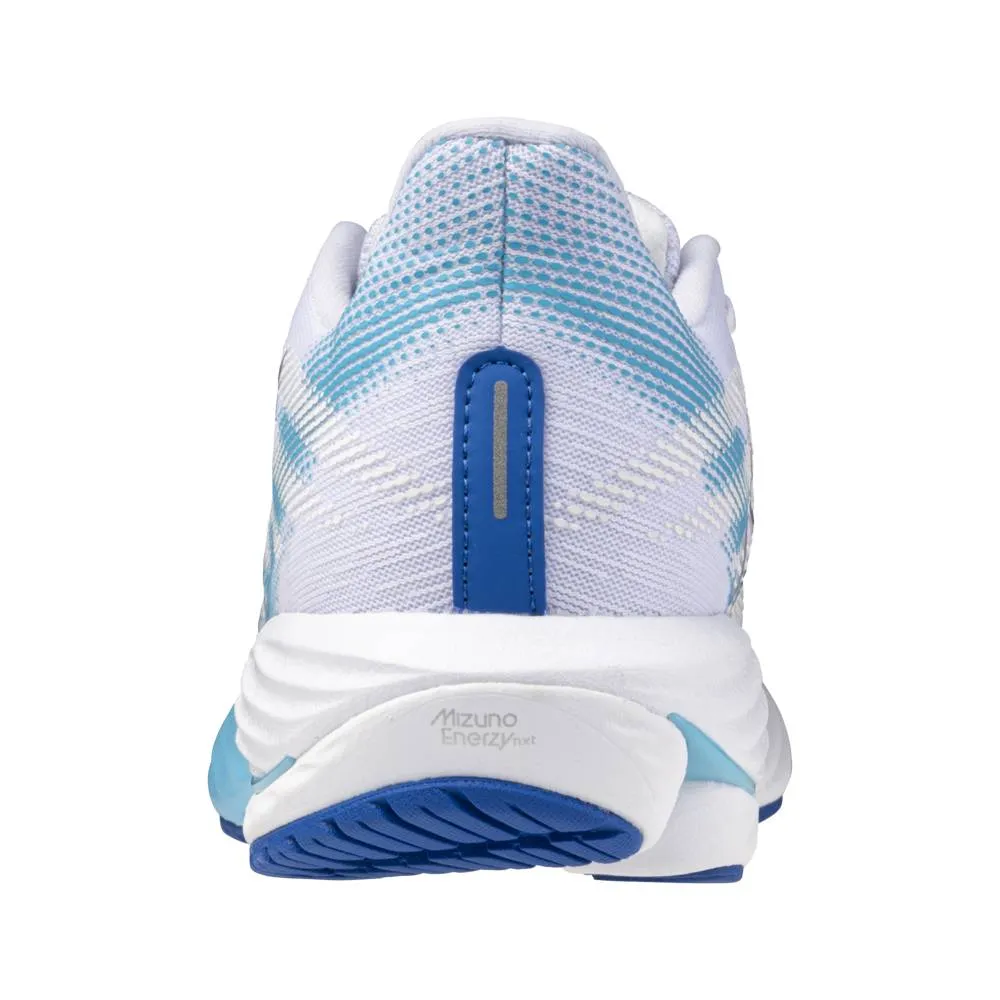 Mizuno Wave Rider 28 (Womens) - White/River Blue