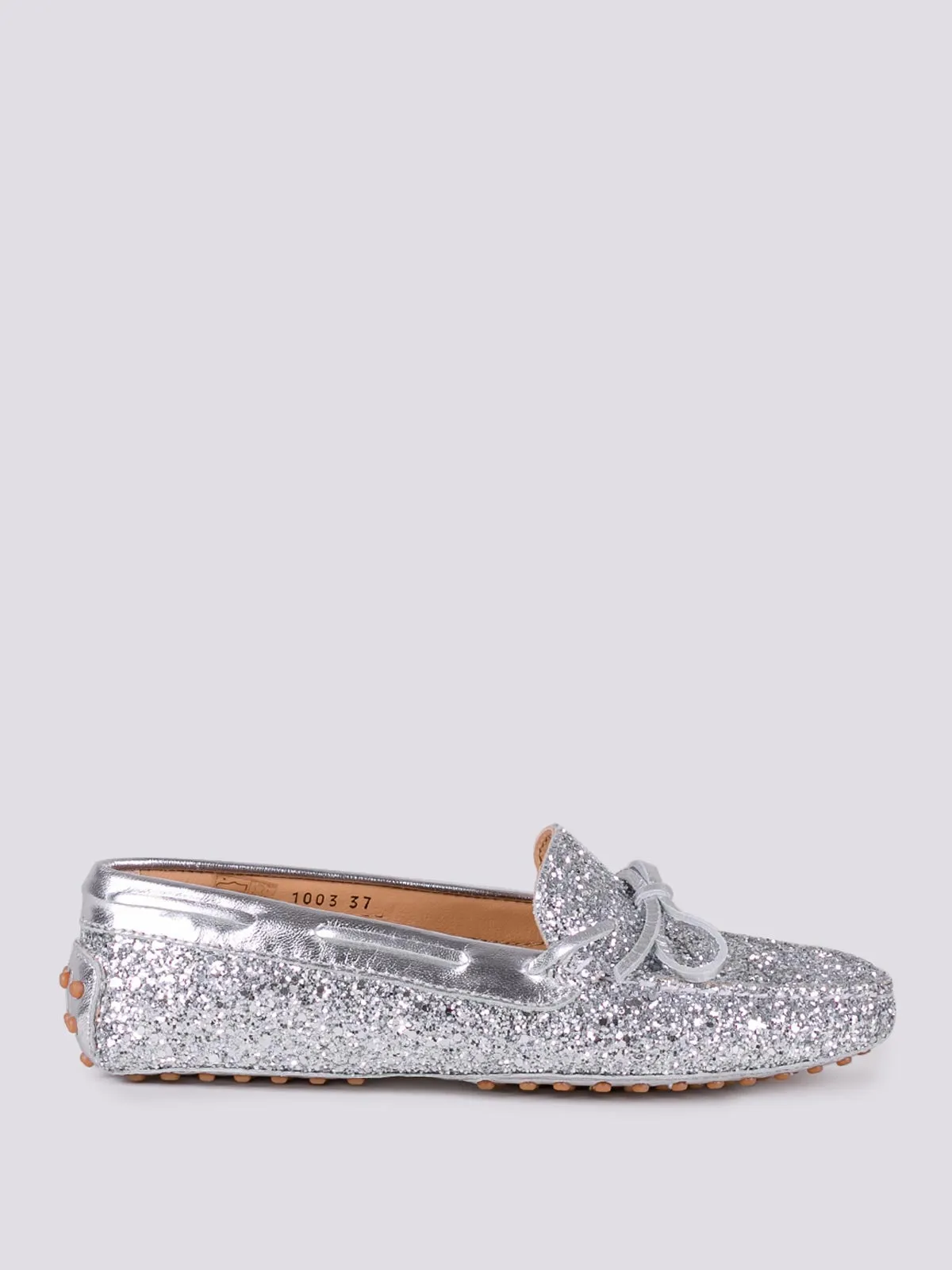 MOCASSINO CON GOMMINI IN GLITTER