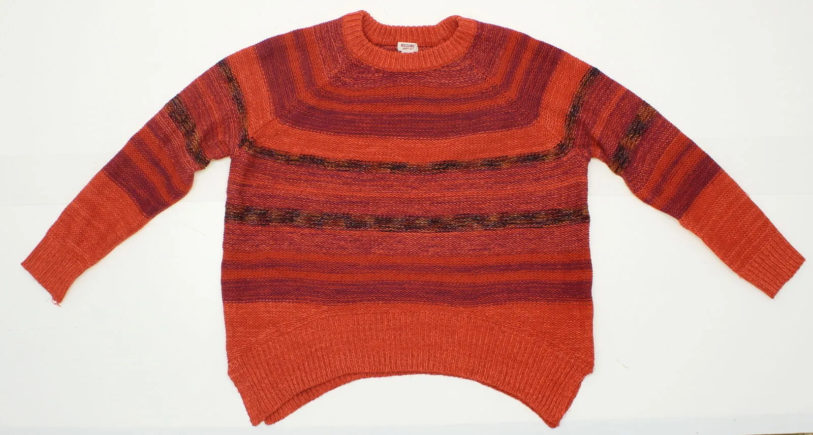 Mossimo Women's Spacedye Pullover Sweater Red Large