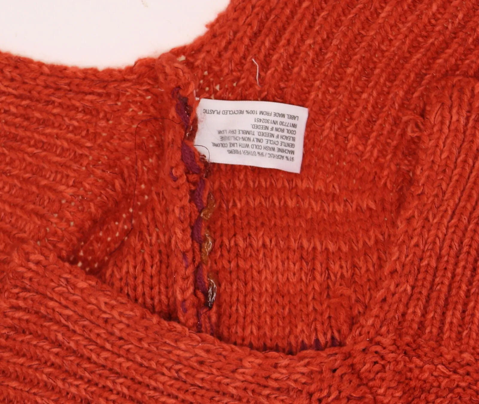 Mossimo Women's Spacedye Pullover Sweater Red Large