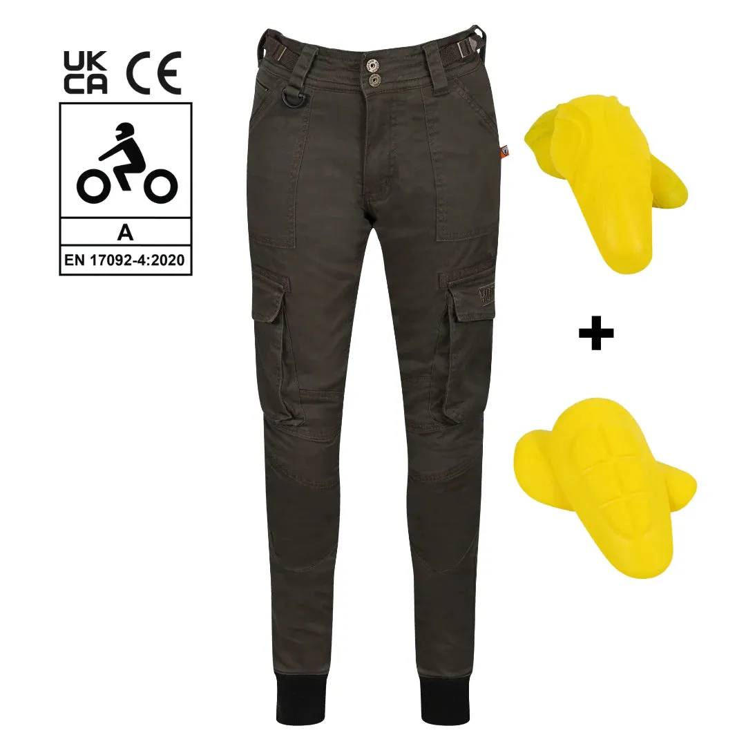 Motogirl® Lara Cargo Olive Green Trousers