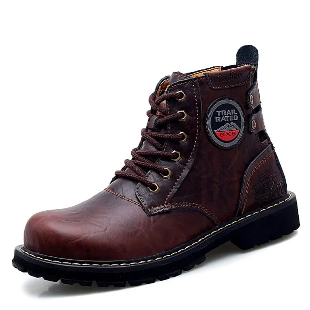 Motorcycle Genuine Leather Men Boots