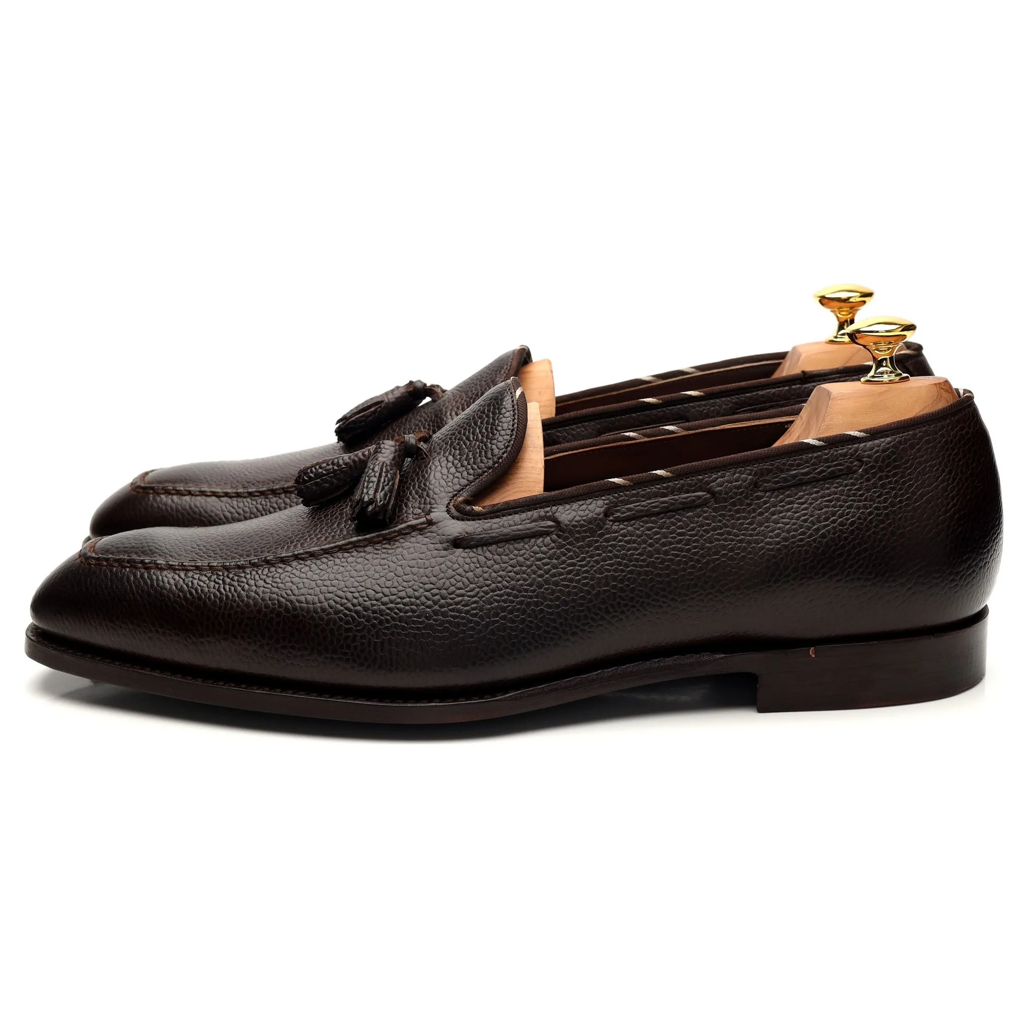 'Moxham 2' Dark Brown Leather Tassel Loafer UK 11 US 12