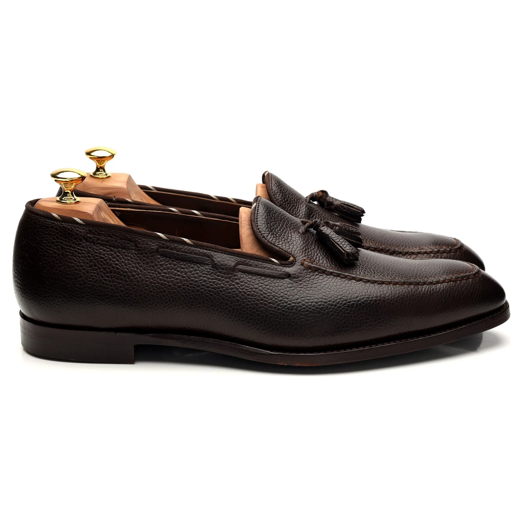 'Moxham 2' Dark Brown Leather Tassel Loafer UK 11 US 12