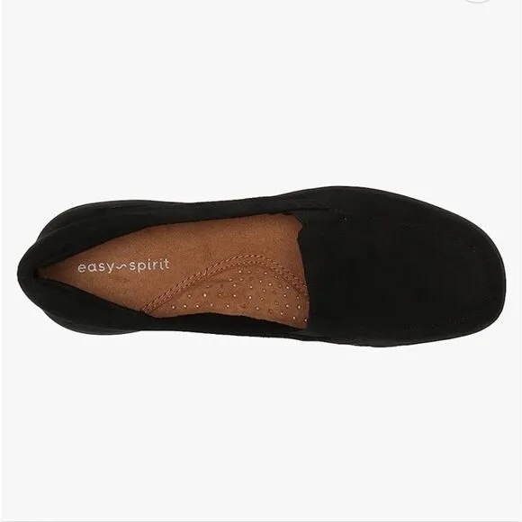 New Easy Spirit Women's Abriana 2 Loafer Flat Black Suede size 10