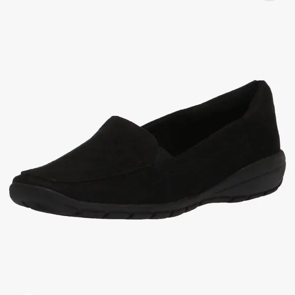 New Easy Spirit Women's Abriana 2 Loafer Flat Black Suede size 10