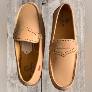 NWOT. MARC JOSEPH NEW YORK Unisex-Child Leather Driving Loafer(KY357)