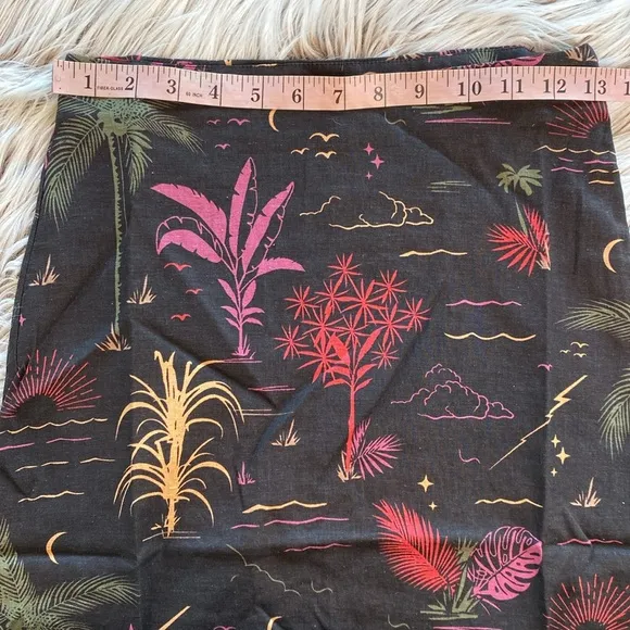 NWT Marine Layer Ryan Midi Slip Skirt Beach Wizard Print Womens Size 0