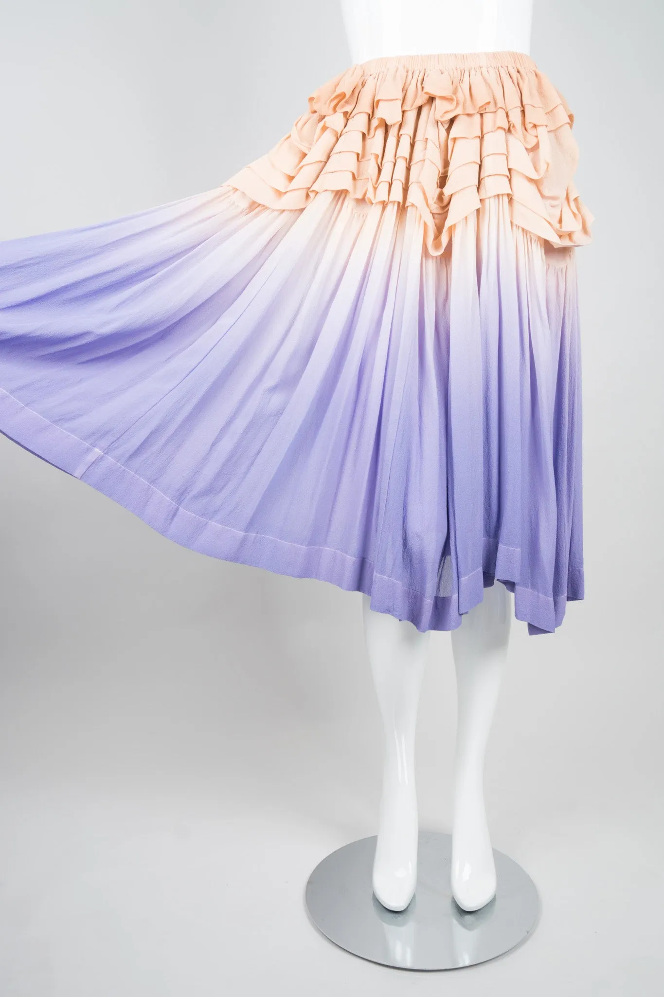 Ombré Chiffon Ruffle Skirt