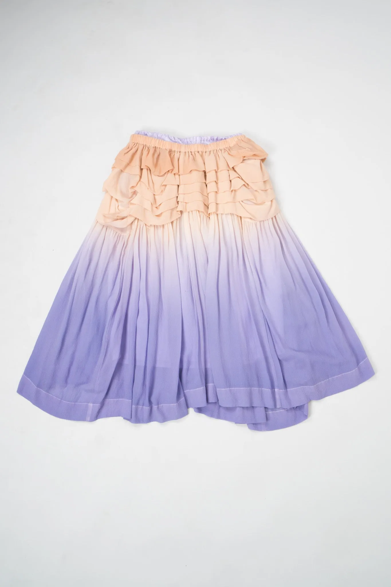 Ombré Chiffon Ruffle Skirt